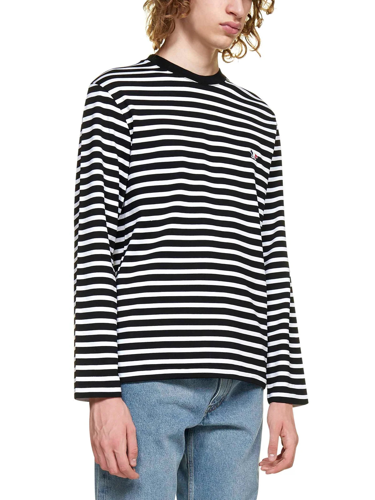 Mison kitsune Striped Fox Patch Classic T-Shirt