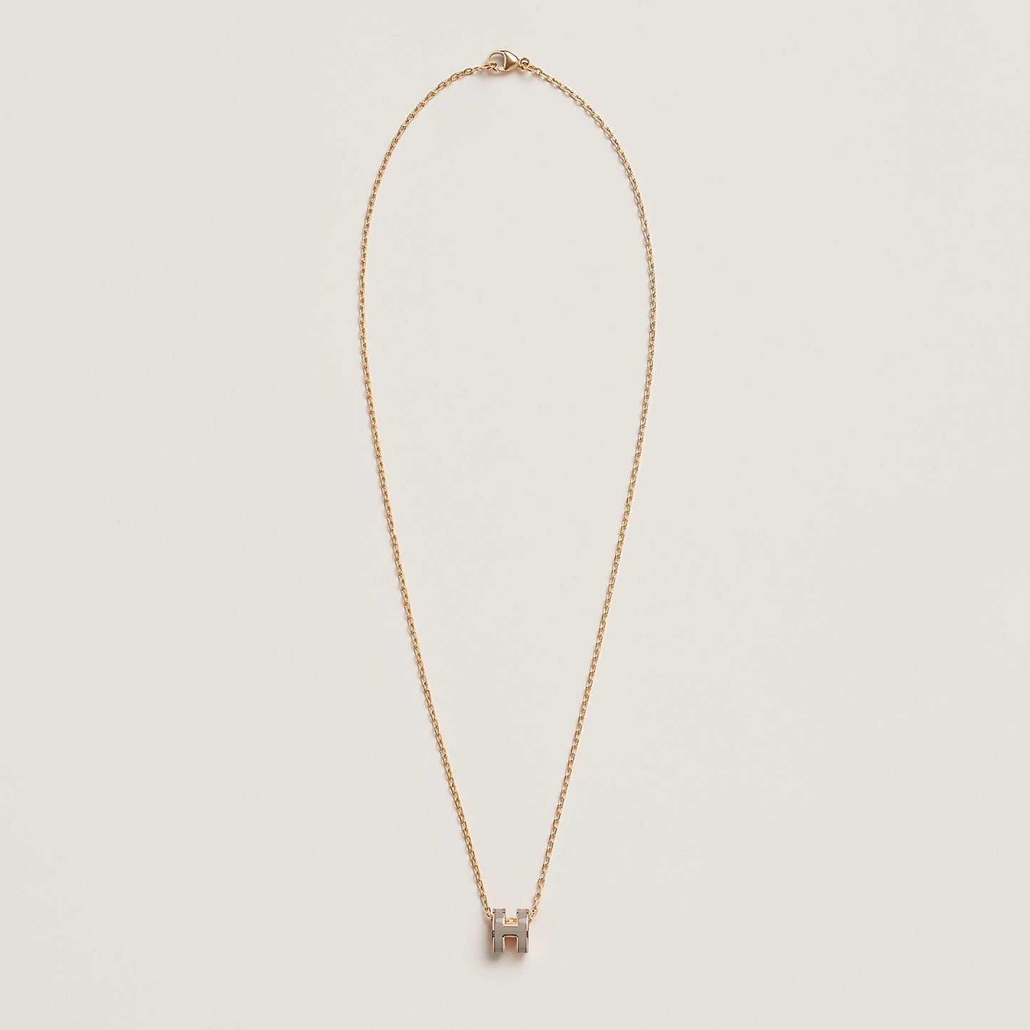 Hermes Mini Pop H pendant Marron Glacé
