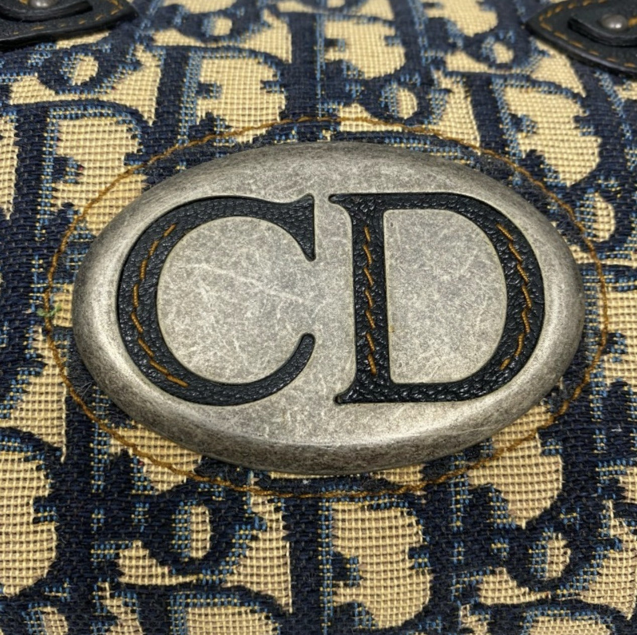 Vintage Rank A CHRISTIAN DIOR Canvas Oblique Bag