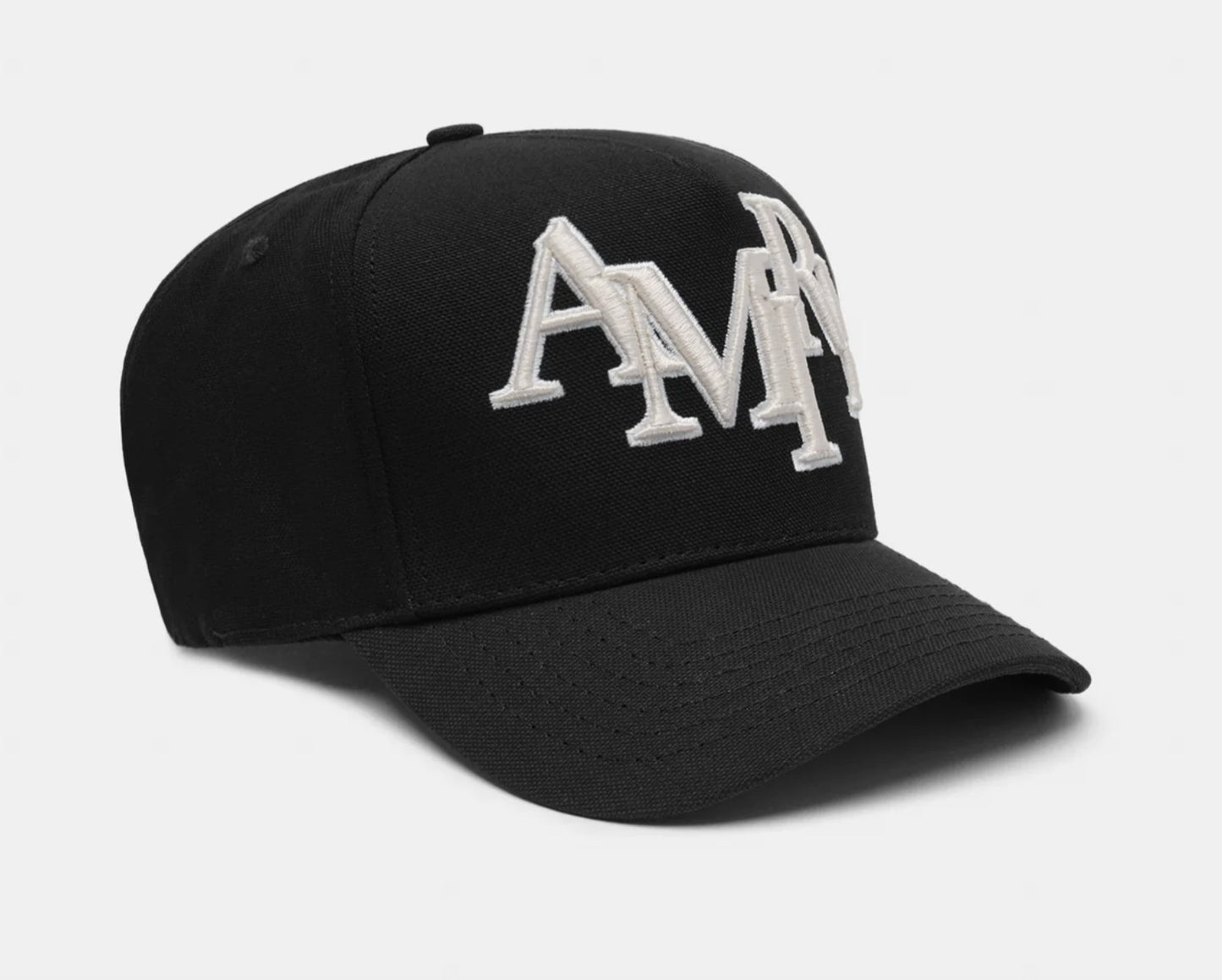 Amiri Black Staggered Canvas Cap
