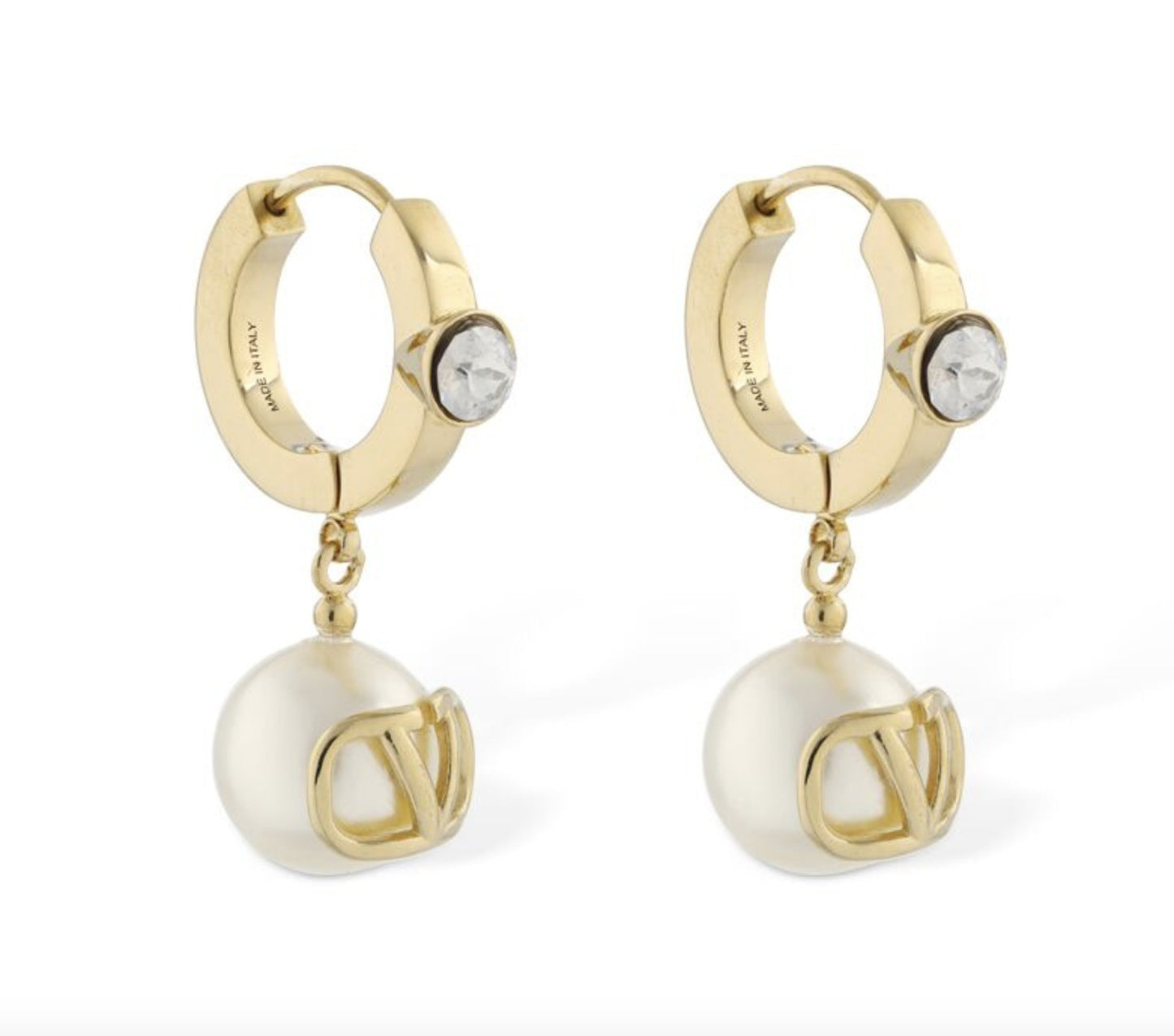 Valentino Garavani Pearl Hoop Drop Earrings