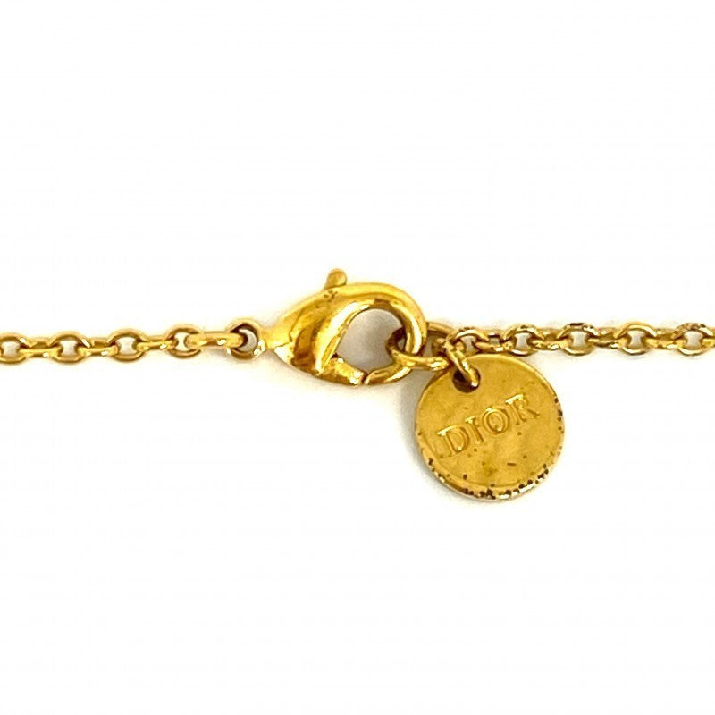 Vintage Rank A DIOR CD Gold Plated Metal Necklace