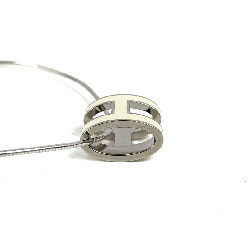 Vintage Rank A HERMES Pop Ash Palladium Plated Necklace