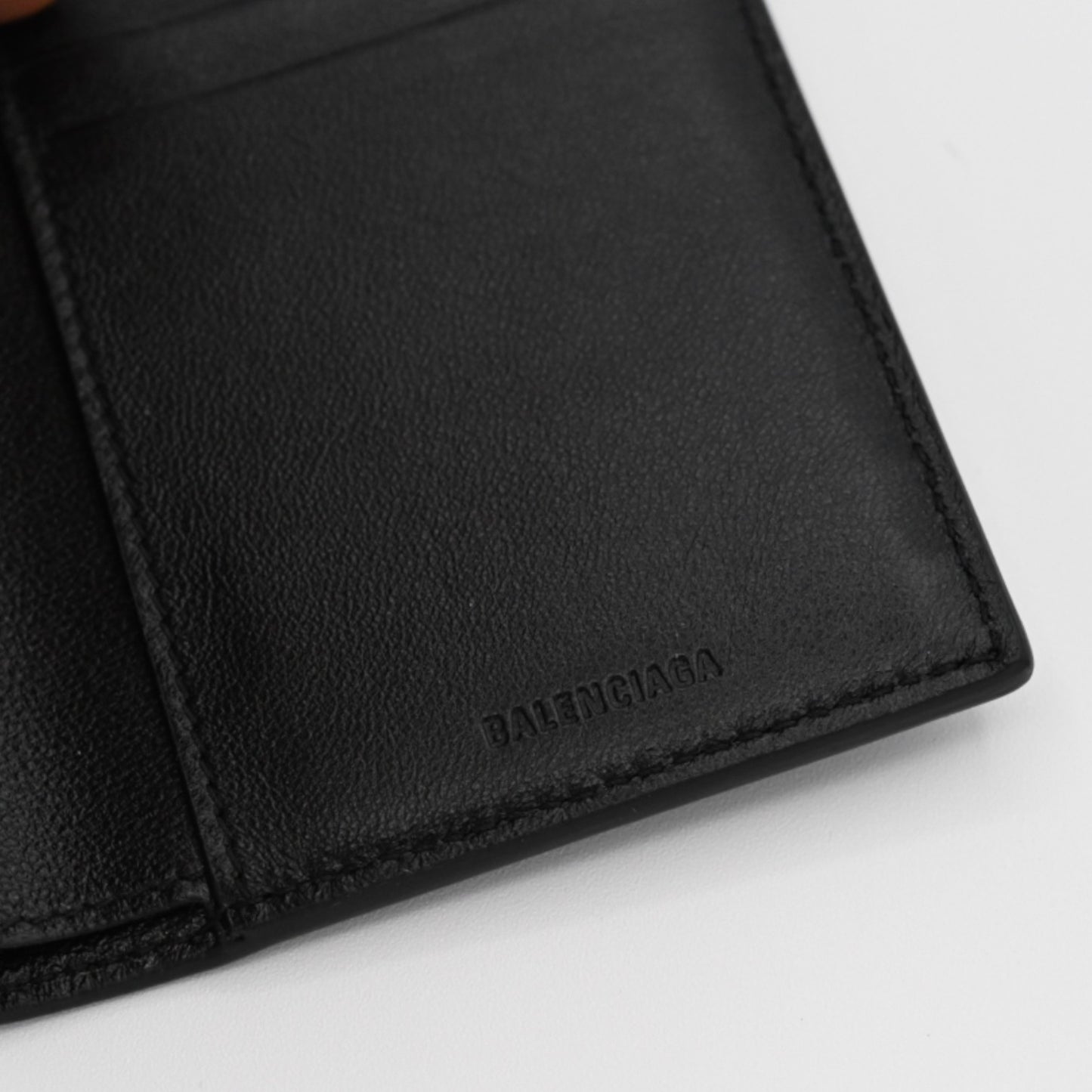 Balenciaga Bifold Wallet Leather Black