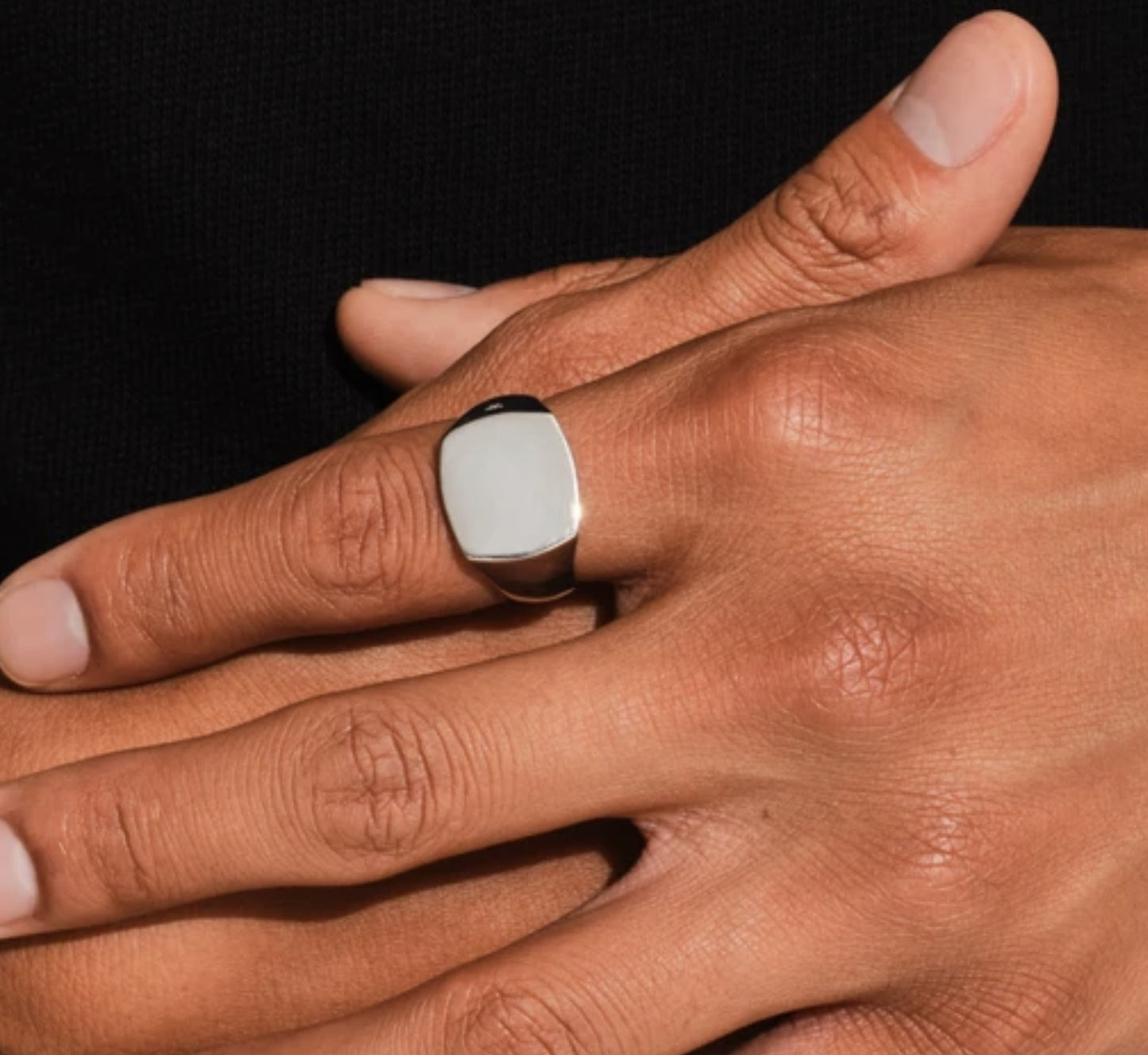 Tom Wood Cushion Polished Silver Ring