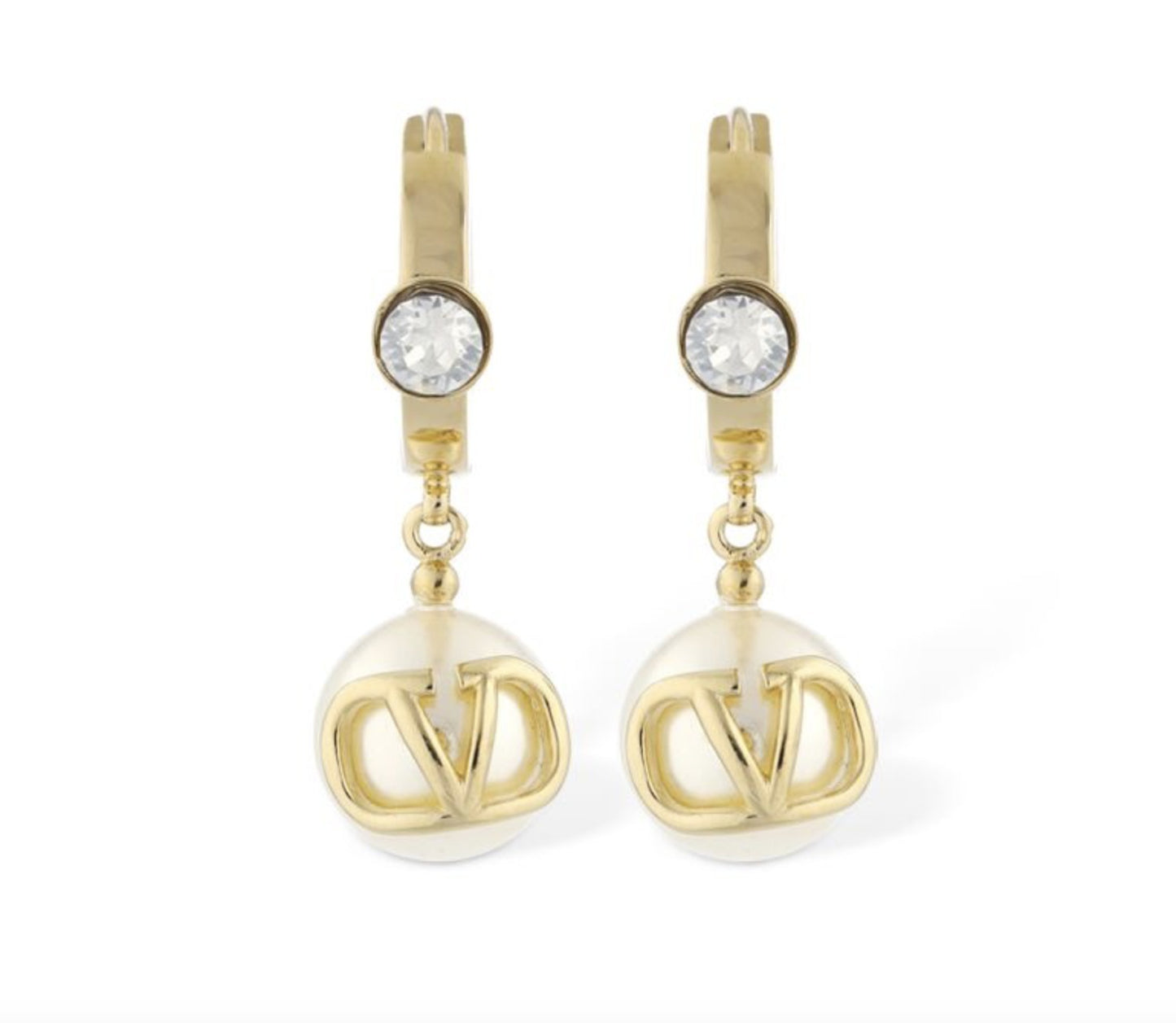 Valentino Garavani Pearl Hoop Drop Earrings