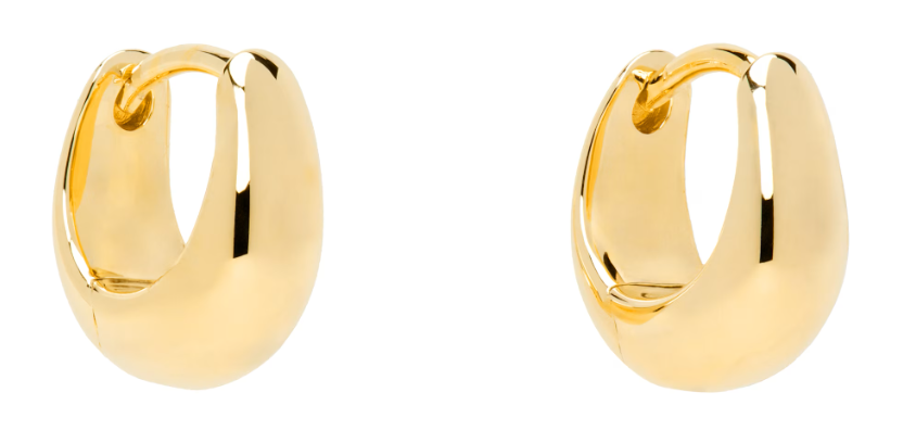 Tom Wood Gold Ice Huggies Earrings
