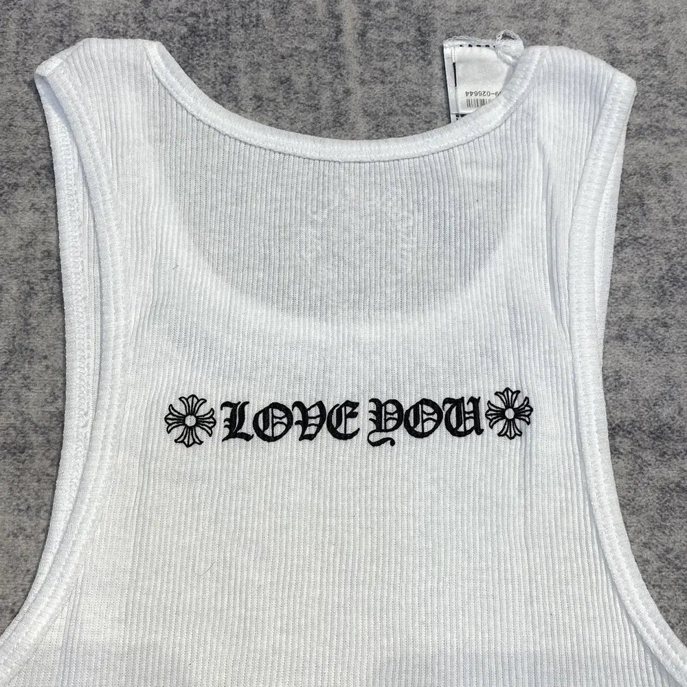 Chrome Hearts Love You Rib Tank Tops White