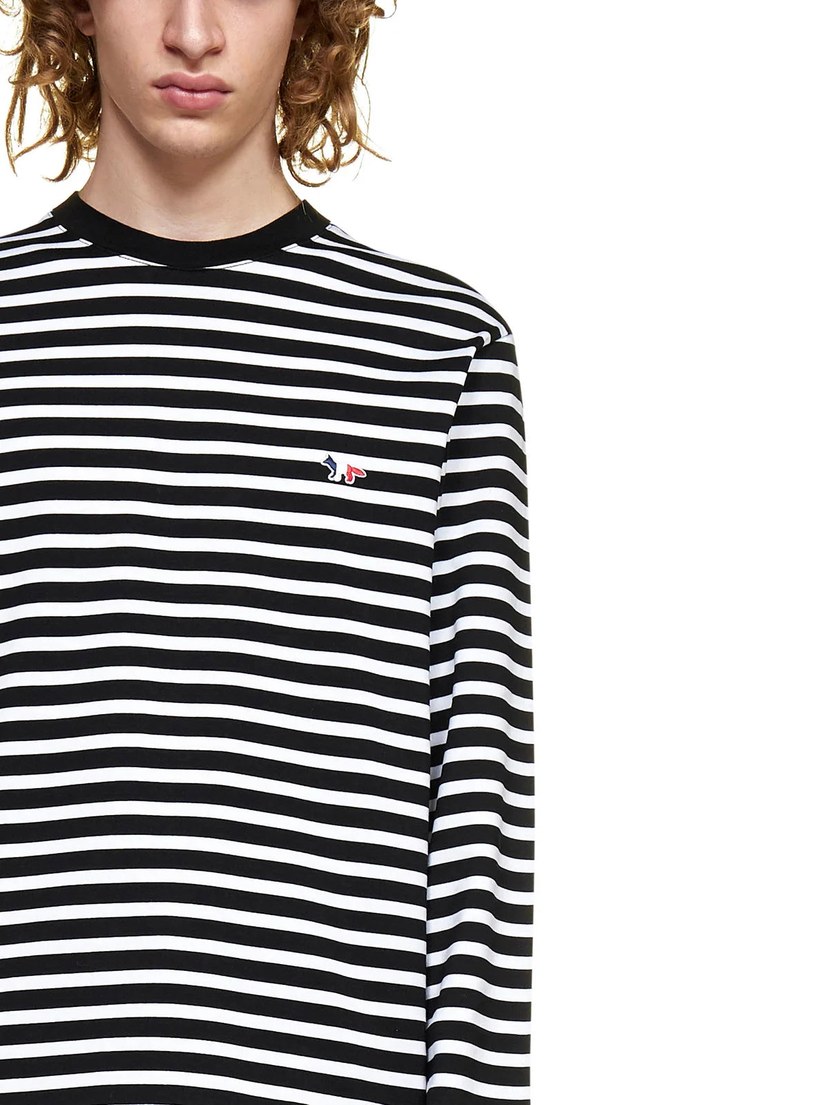 Mison kitsune Striped Fox Patch Classic T-Shirt