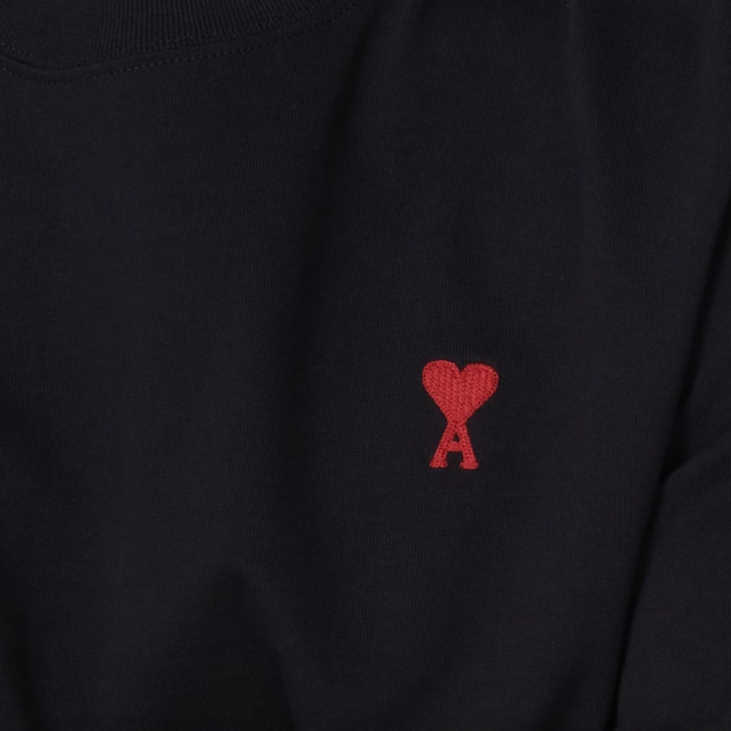 Ami Paris Ami de Coeur Logo Embroidered Crewneck T-Shirt