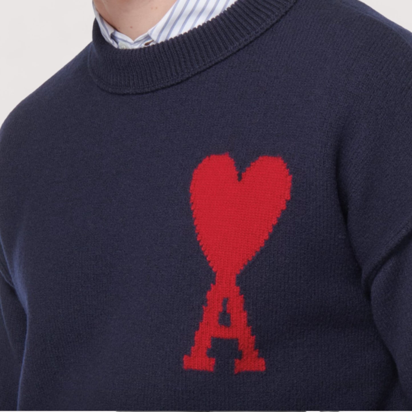 Ami Paris Ami de Coeur-logo wool sweater