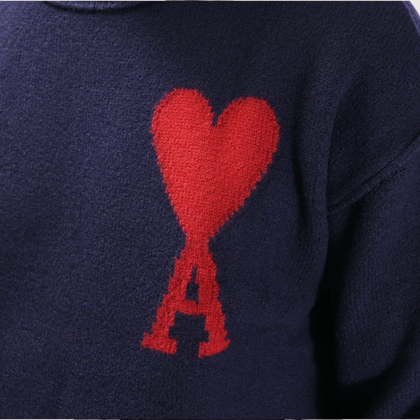 Ami Paris Ami de Coeur-logo wool sweater