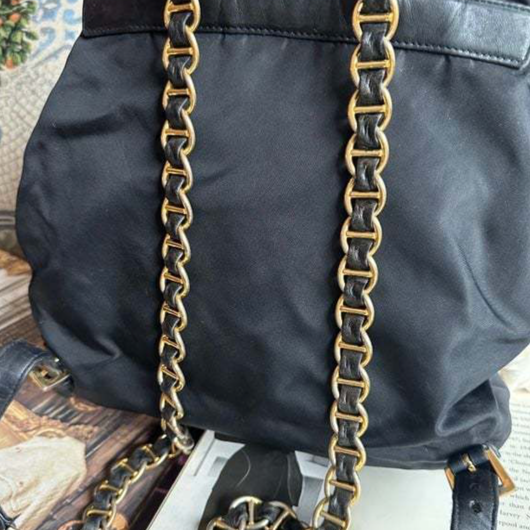 Prada-Gold-Chain-Nylon-Leather-Backpack-04