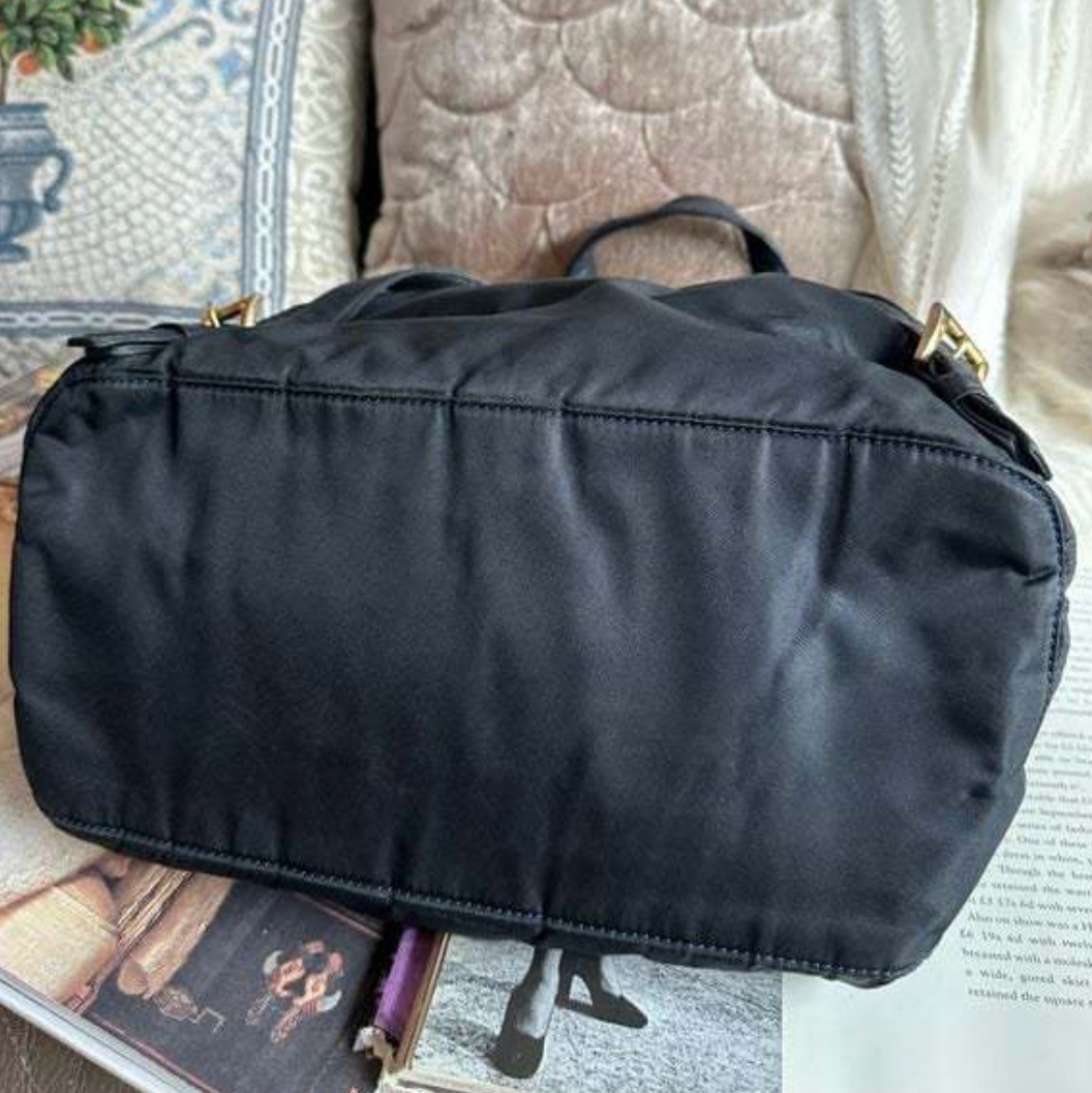 Prada-Gold-Chain-Nylon-Leather-Backpack-08