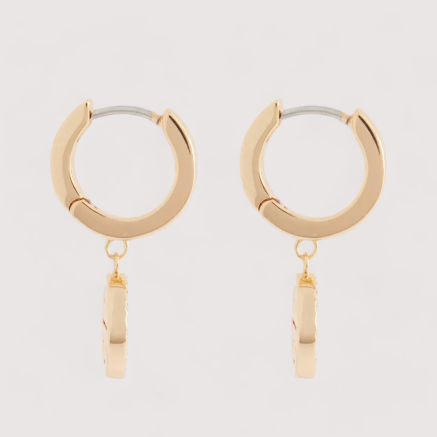 Tory Burch Miller Hoop Crystal Earrings