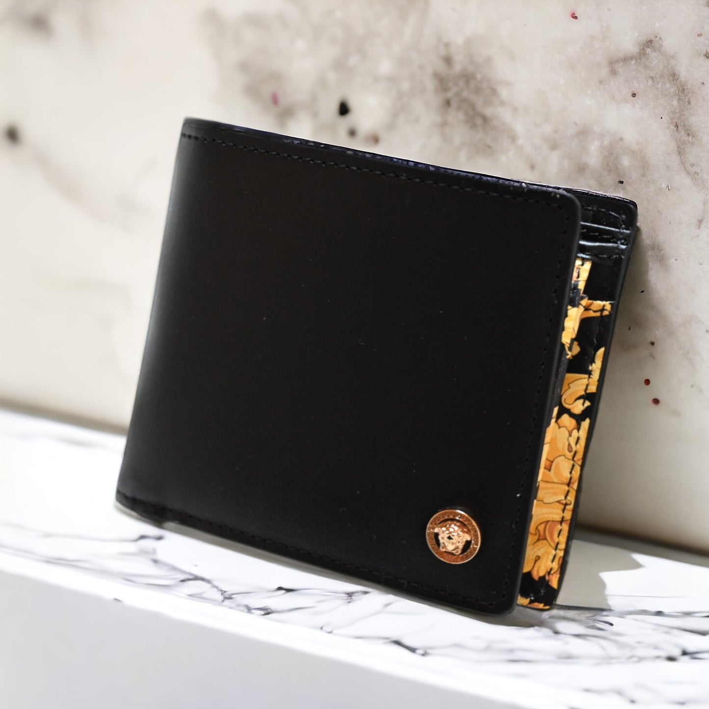 Versace Medusa Bi-fold Wallet with Coin Pouch