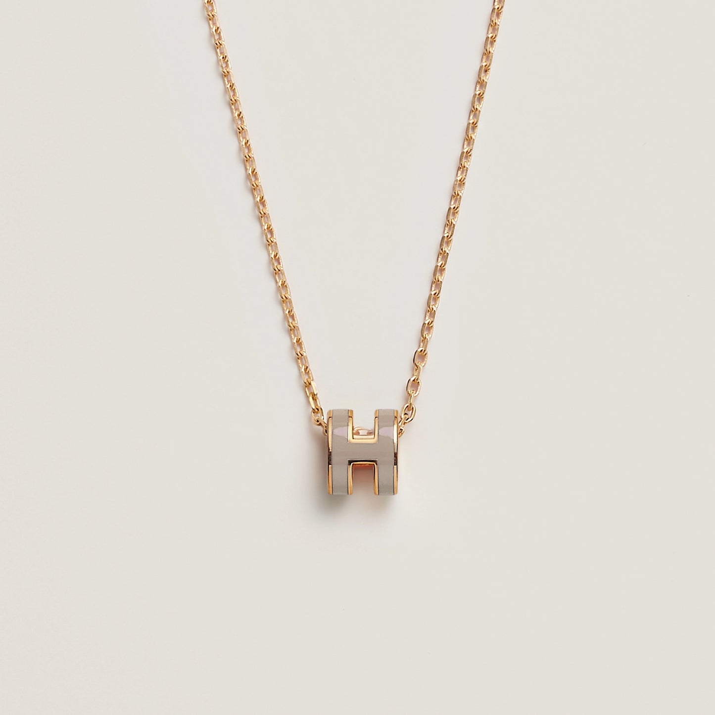Hermes Mini Pop H pendant Marron Glacé