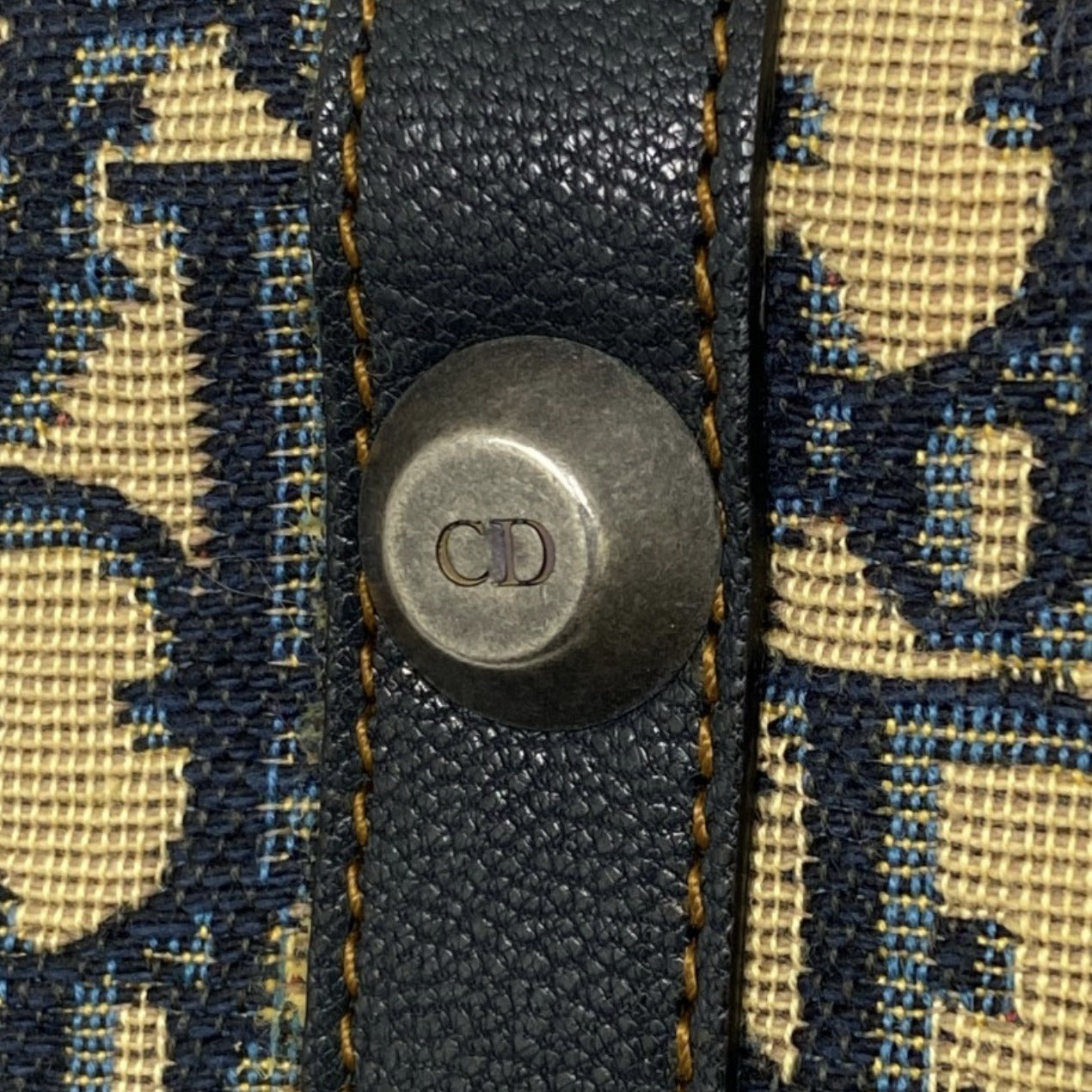 Vintage Rank A CHRISTIAN DIOR Canvas Oblique Bag