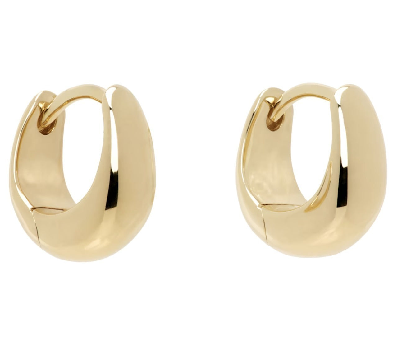 Tom Wood Gold Ice Huggies Earrings