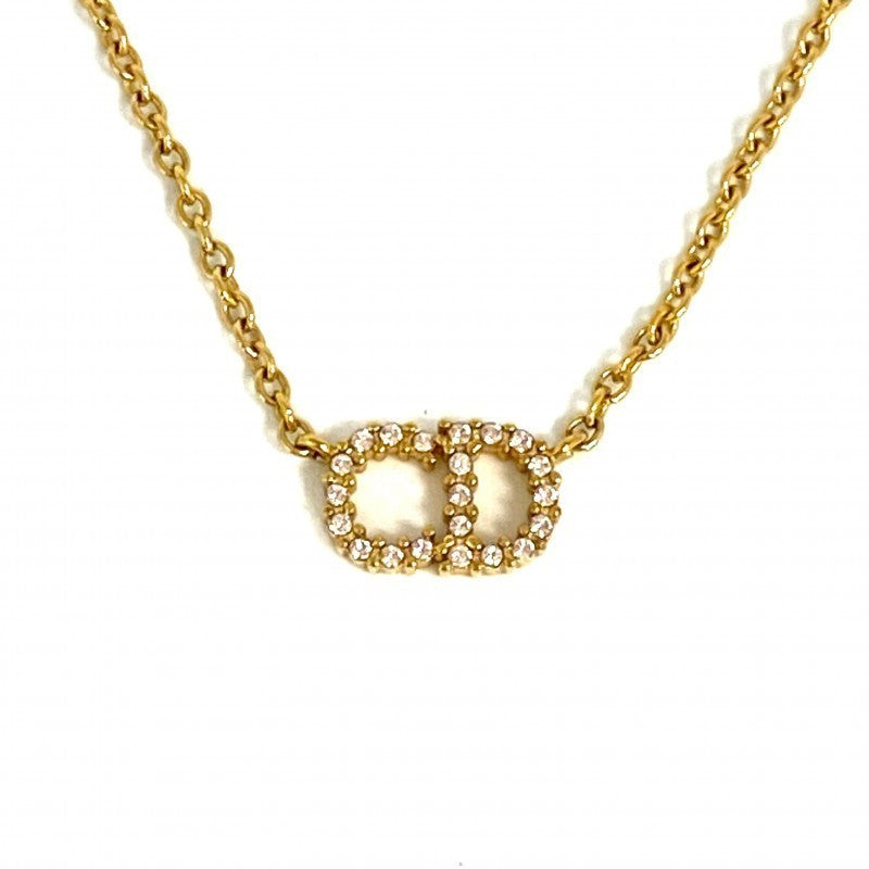 Vintage Rank A DIOR CD Gold Plated Metal Necklace