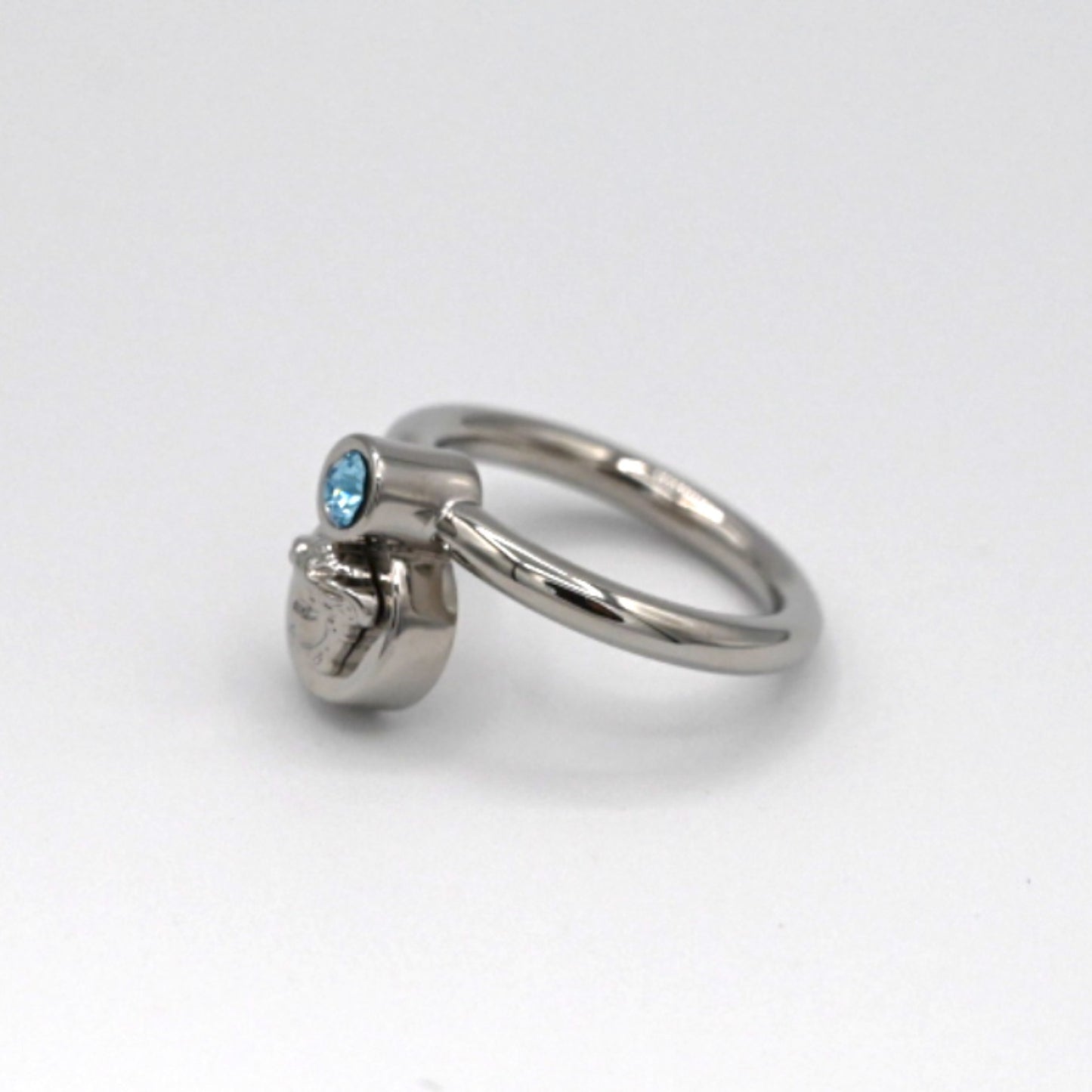 Veresace Crystal Stone Silver Ring
