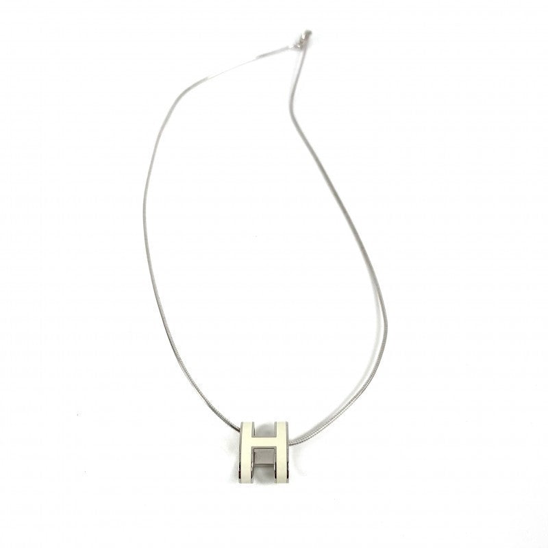 Vintage Rank A HERMES Pop Ash Palladium Plated Necklace