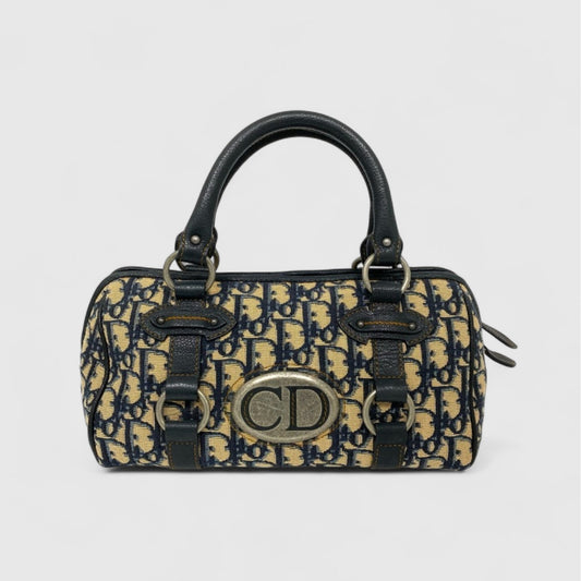 Vintage Rank A CHRISTIAN DIOR Canvas Oblique Bag