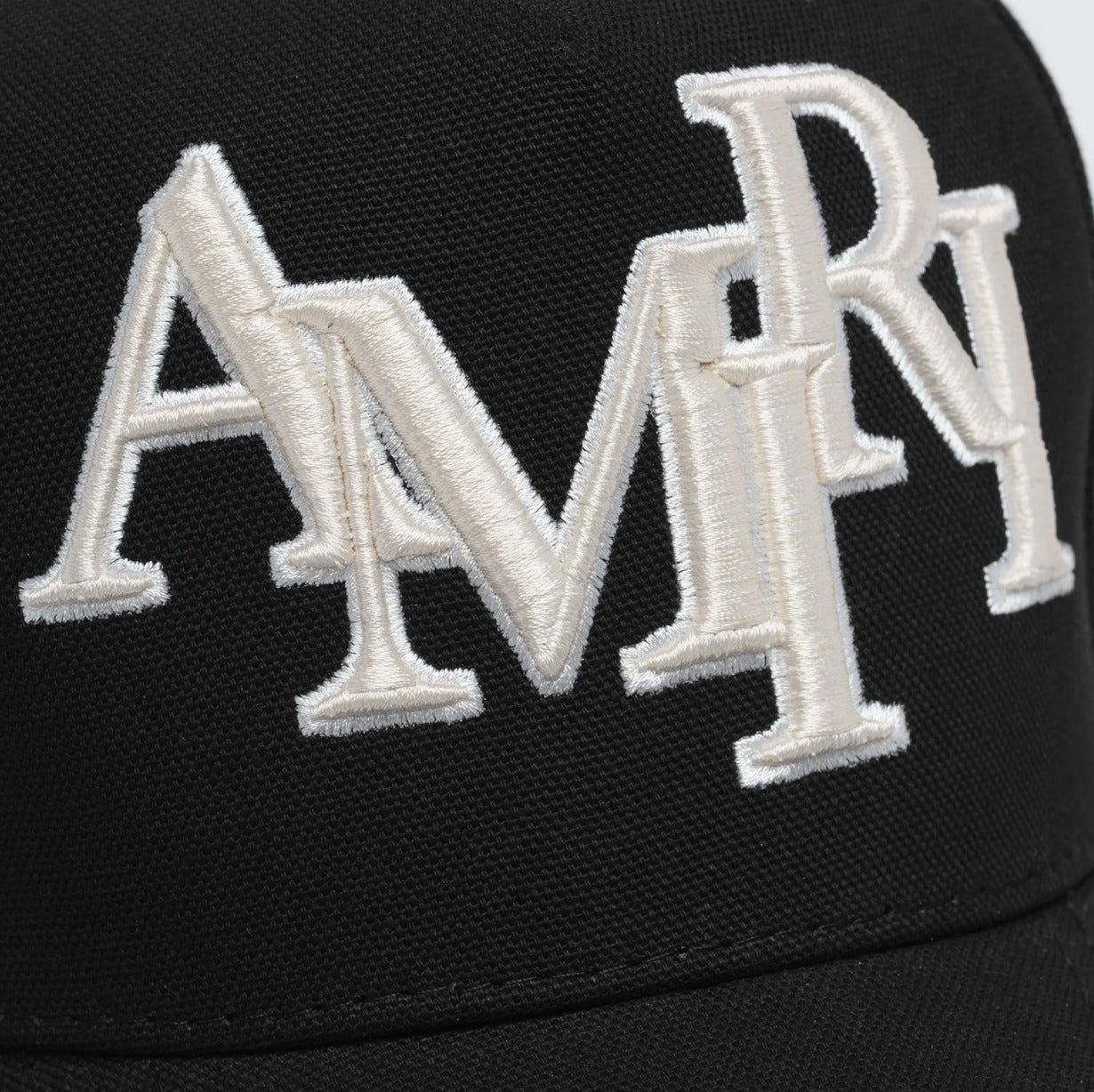 Amiri Black Staggered Canvas Cap