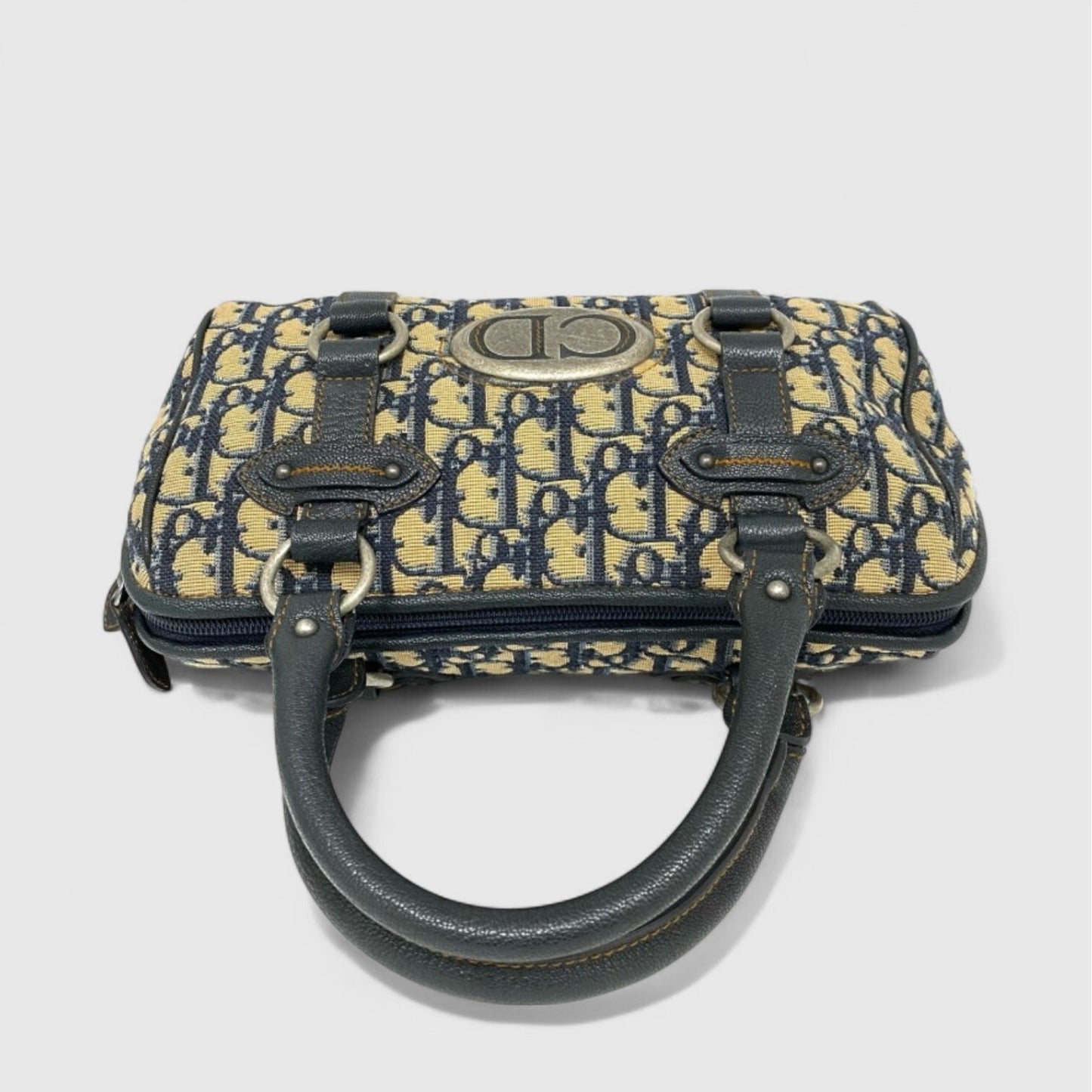 Vintage Rank A CHRISTIAN DIOR Canvas Oblique Bag