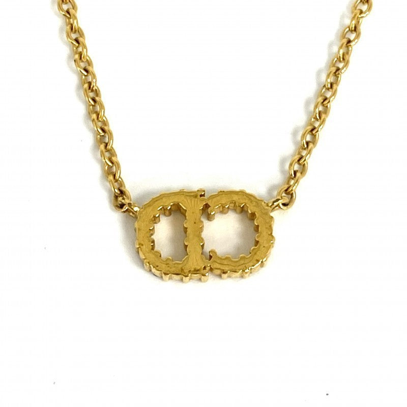 Vintage Rank A DIOR CD Gold Plated Metal Necklace