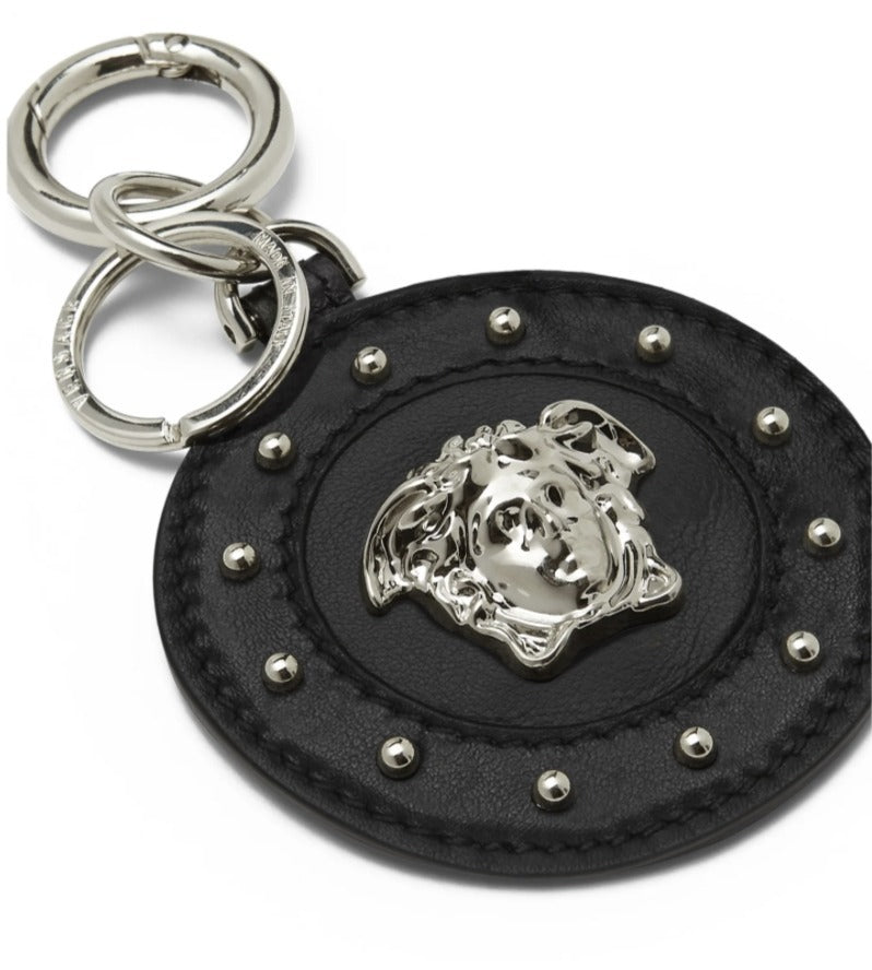 Versace Medusa Key Ring Leather Black