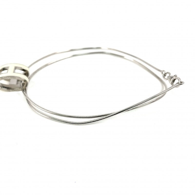 Vintage Rank A HERMES Pop Ash Palladium Plated Necklace