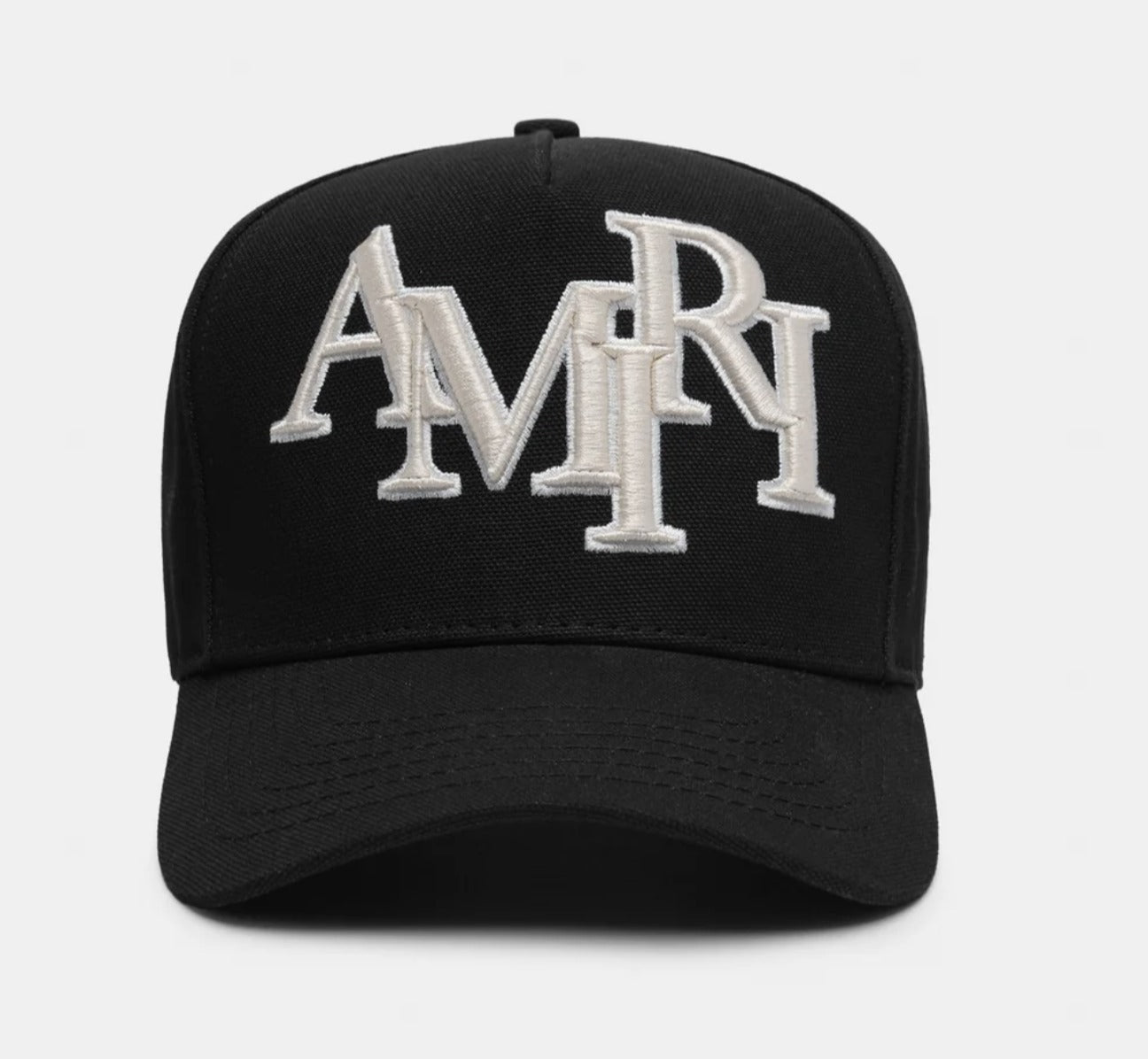 Amiri Black Staggered Canvas Cap