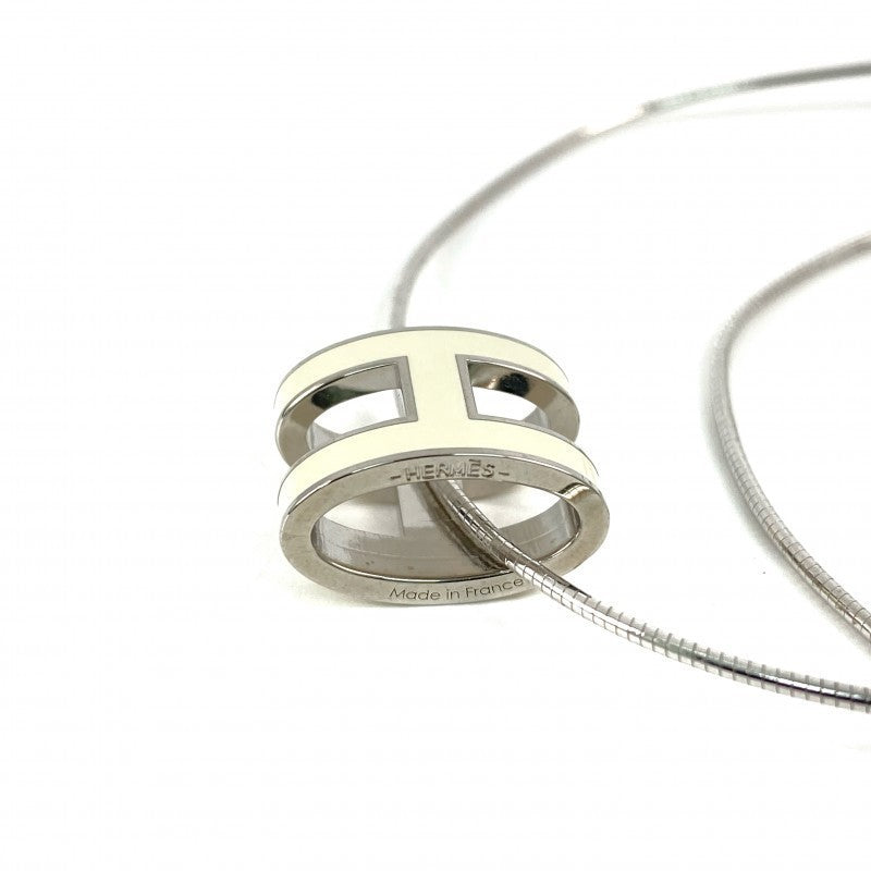 Vintage Rank A HERMES Pop Ash Palladium Plated Necklace