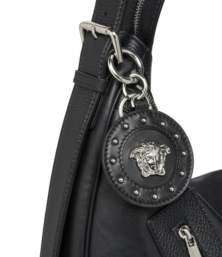 Versace Medusa Key Ring Leather Black