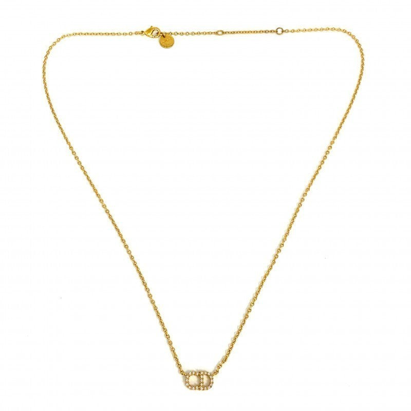 Vintage Rank A DIOR CD Gold Plated Metal Necklace